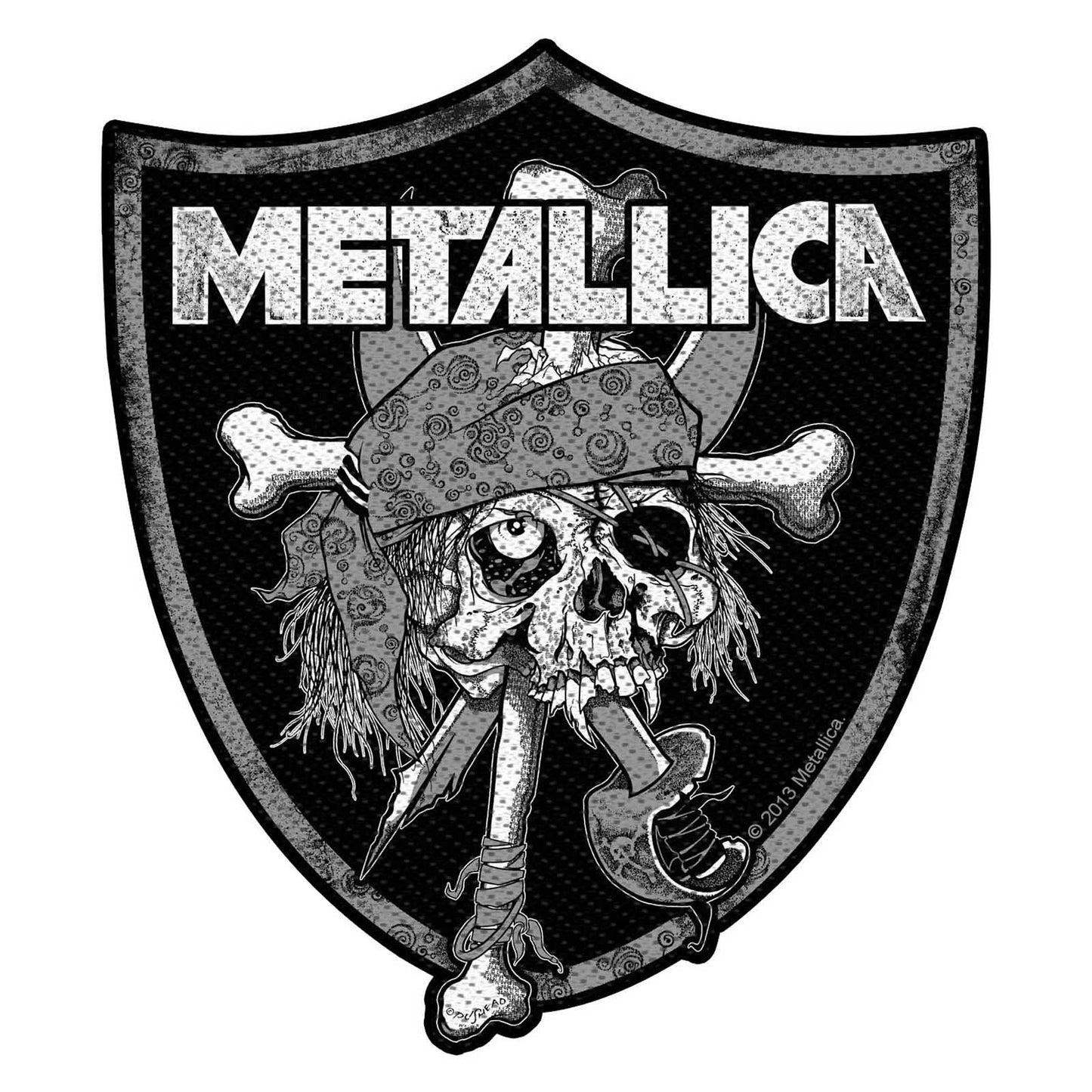 METALLICA STANDARD PATCH: RAIDERS SKULL