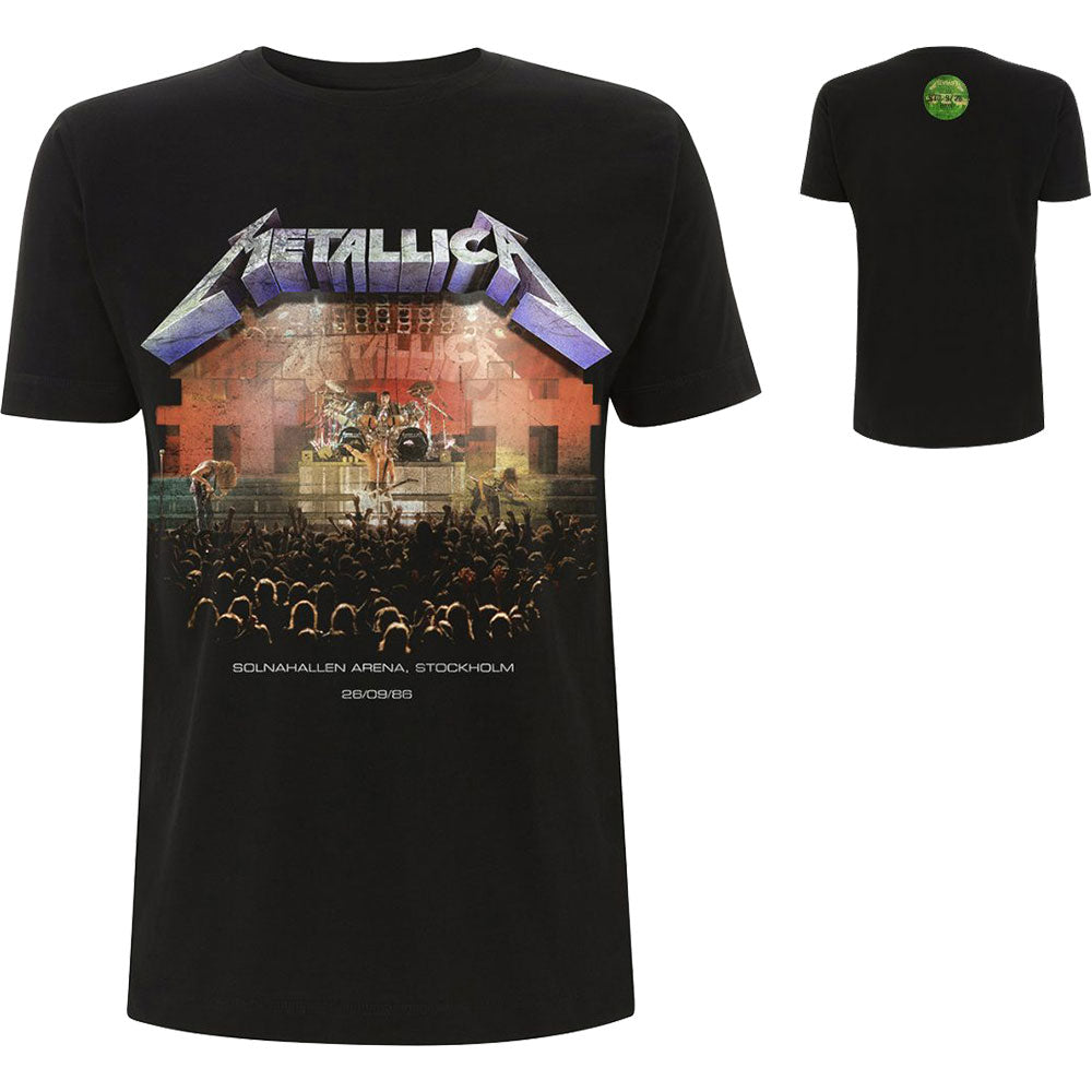 METALLICA UNISEX T-SHIRT: STOCKHOLM '86