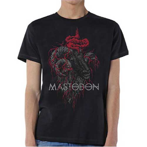 MASTODON UNISEX T-SHIRT: RAMS HEAD COLOUR