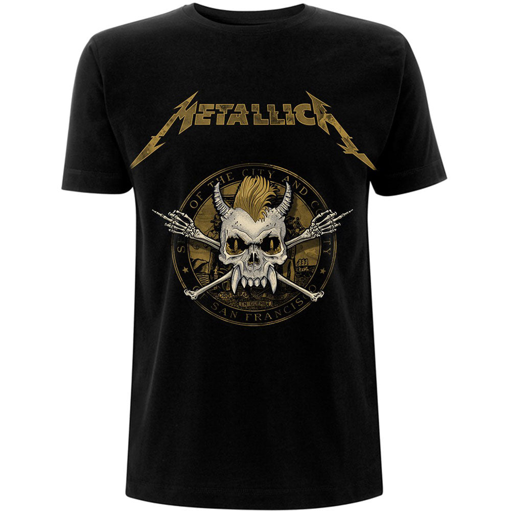 METALLICA UNISEX T-SHIRT: SKULL SEAL