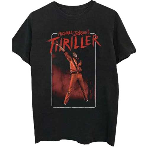 MICHAEL JACKSON UNISEX T-SHIRT: THRILLER WHITE RED SUIT