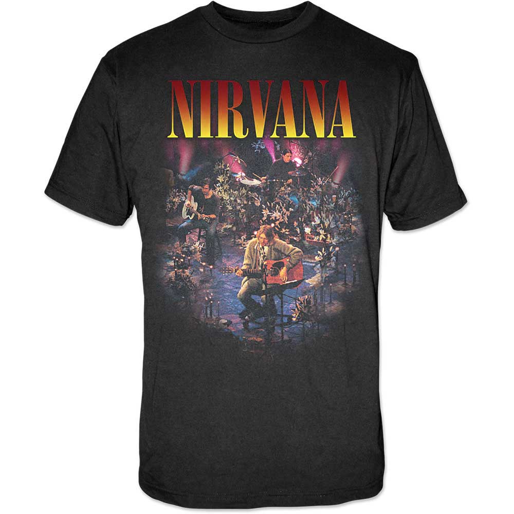 NIRVANA UNISEX T-SHIRT: UNPLUGGED PHOTO