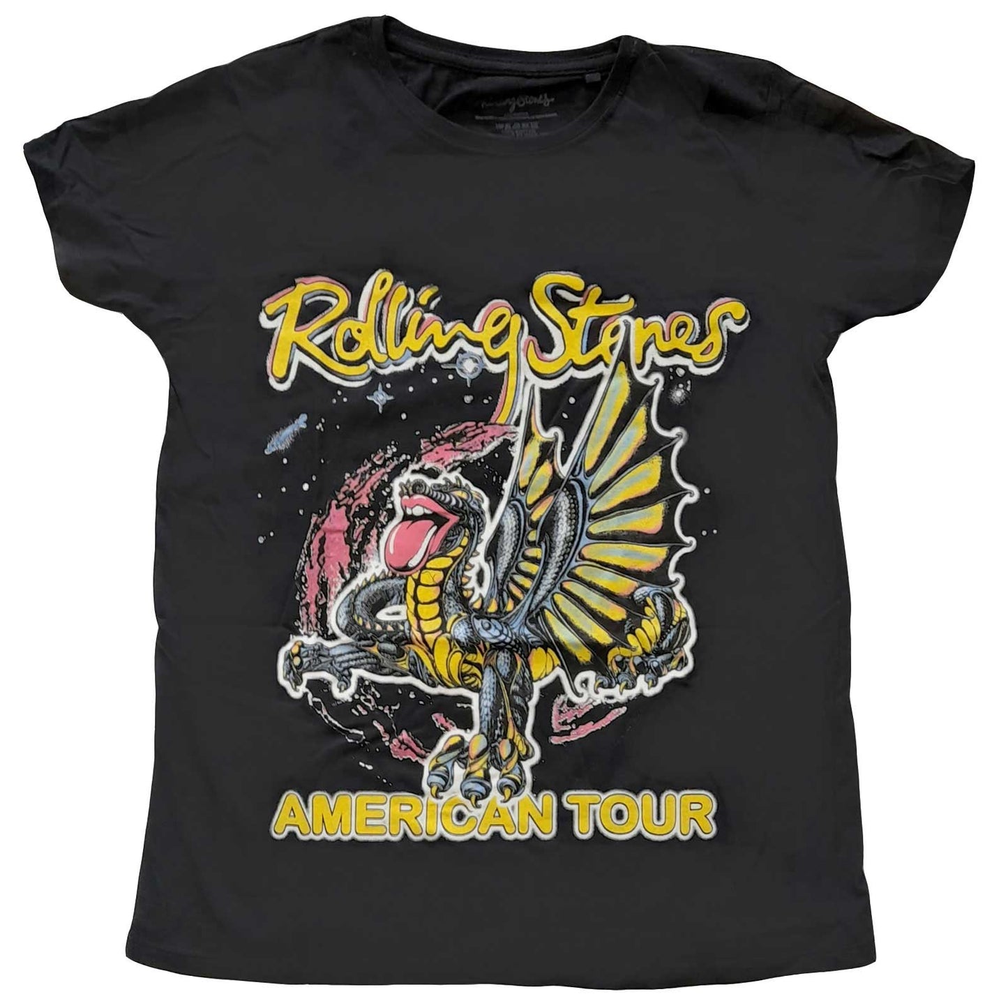 THE ROLLING STONES LADIES T-SHIRT: AMERICAN TOUR DRAGON