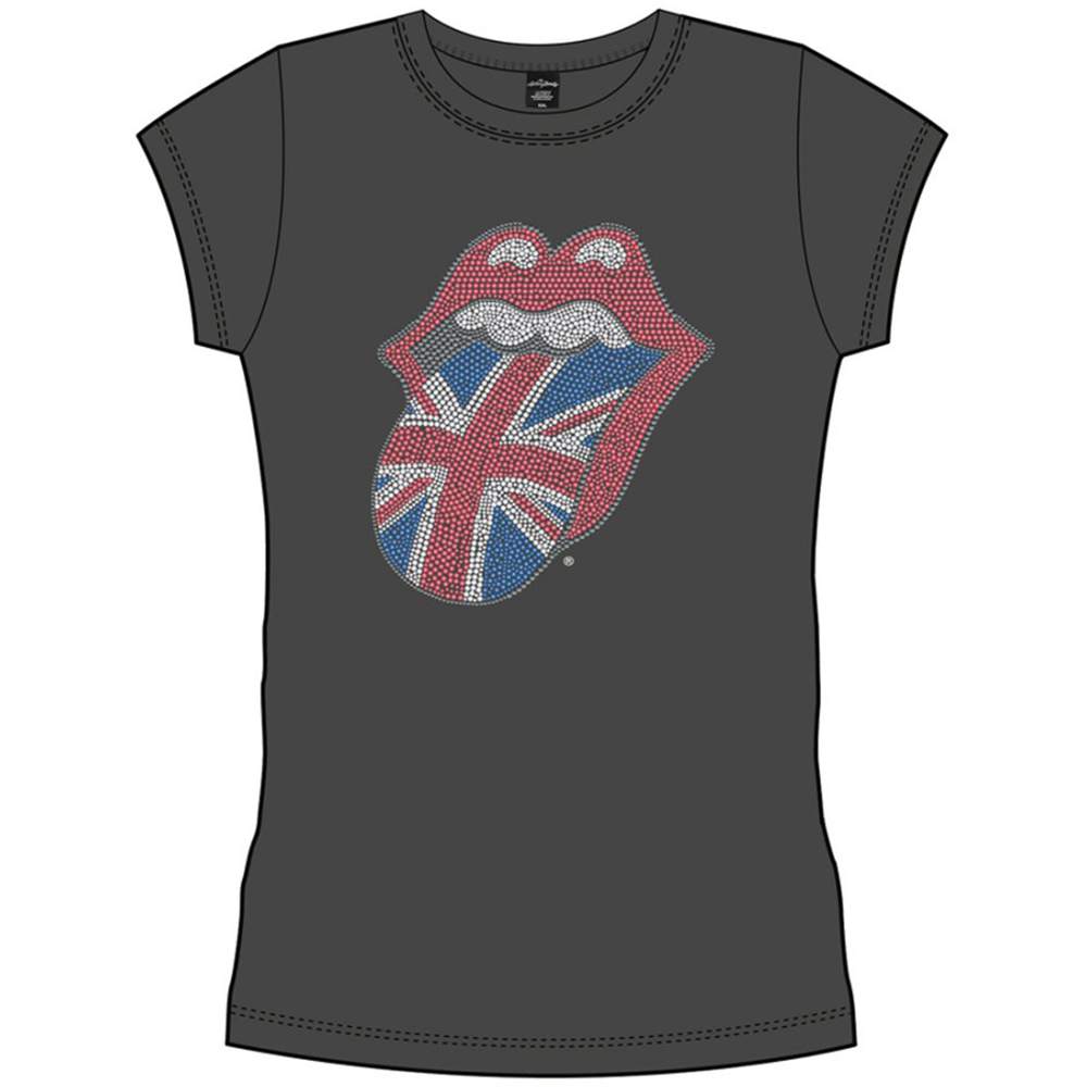 THE ROLLING STONES LADIES T-SHIRT: CLASSIC UK TONGUE