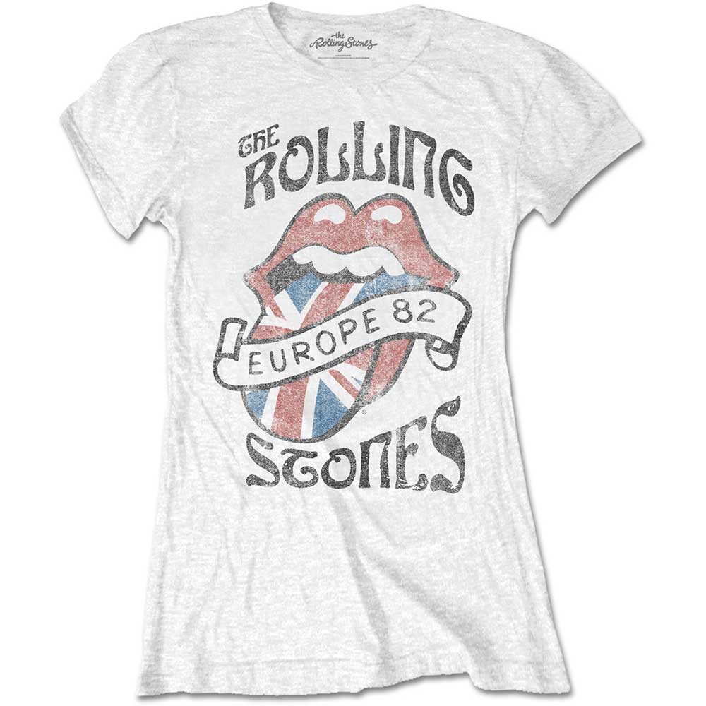 THE ROLLING STONES LADIES T-SHIRT: EUROPE 82