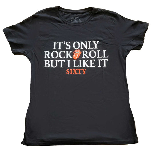 THE ROLLING STONES LADIES T-SHIRT: SIXTY IT'S ONLY R&R BUT I LIKE IT