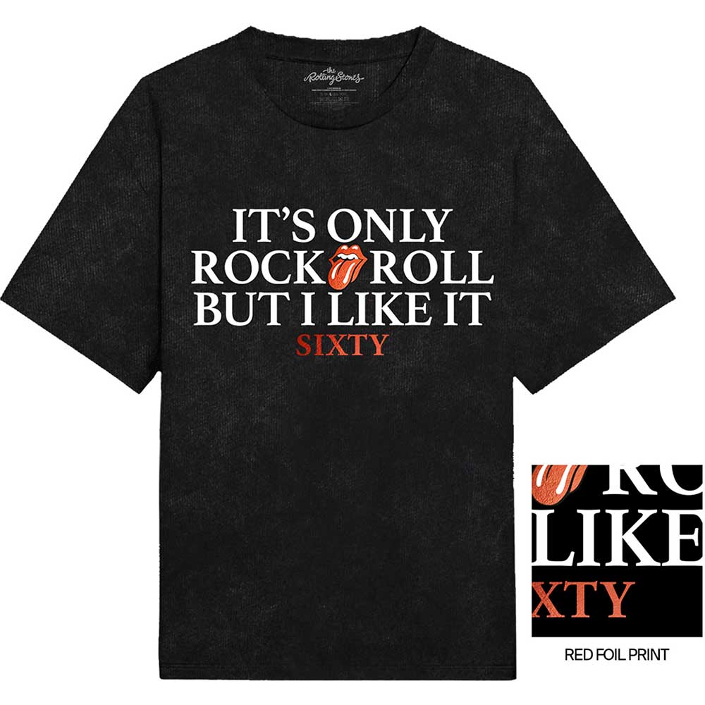 THE ROLLING STONES LADIES T-SHIRT: SIXTY IT'S ONLY R&R BUT I LIKE IT
