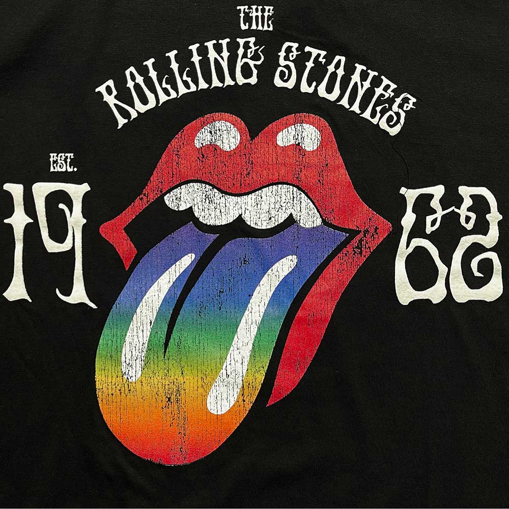 THE ROLLING STONES LADIES T-SHIRT: SIXTY RAINBOW TONGUE '62