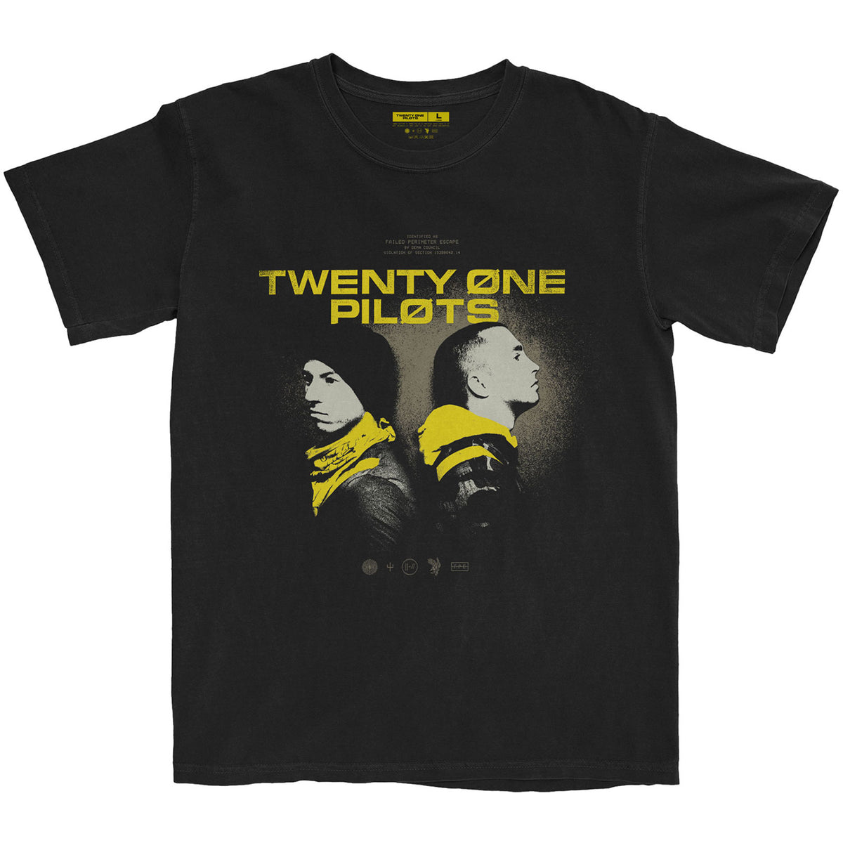 TWENTY ONE PILOTS UNISEX T-SHIRT: BACK TO BACK