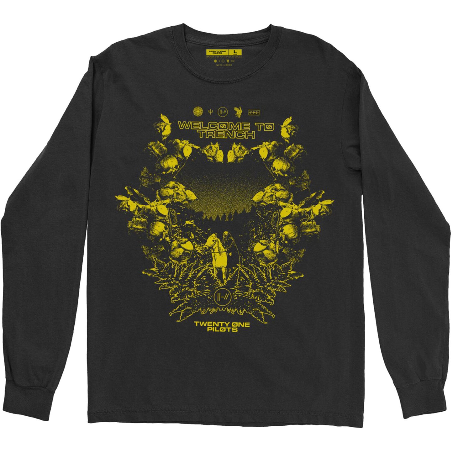 TWENTY ONE PILOTS UNISEX LONG SLEEVED T-SHIRT: TRENCH SCENE