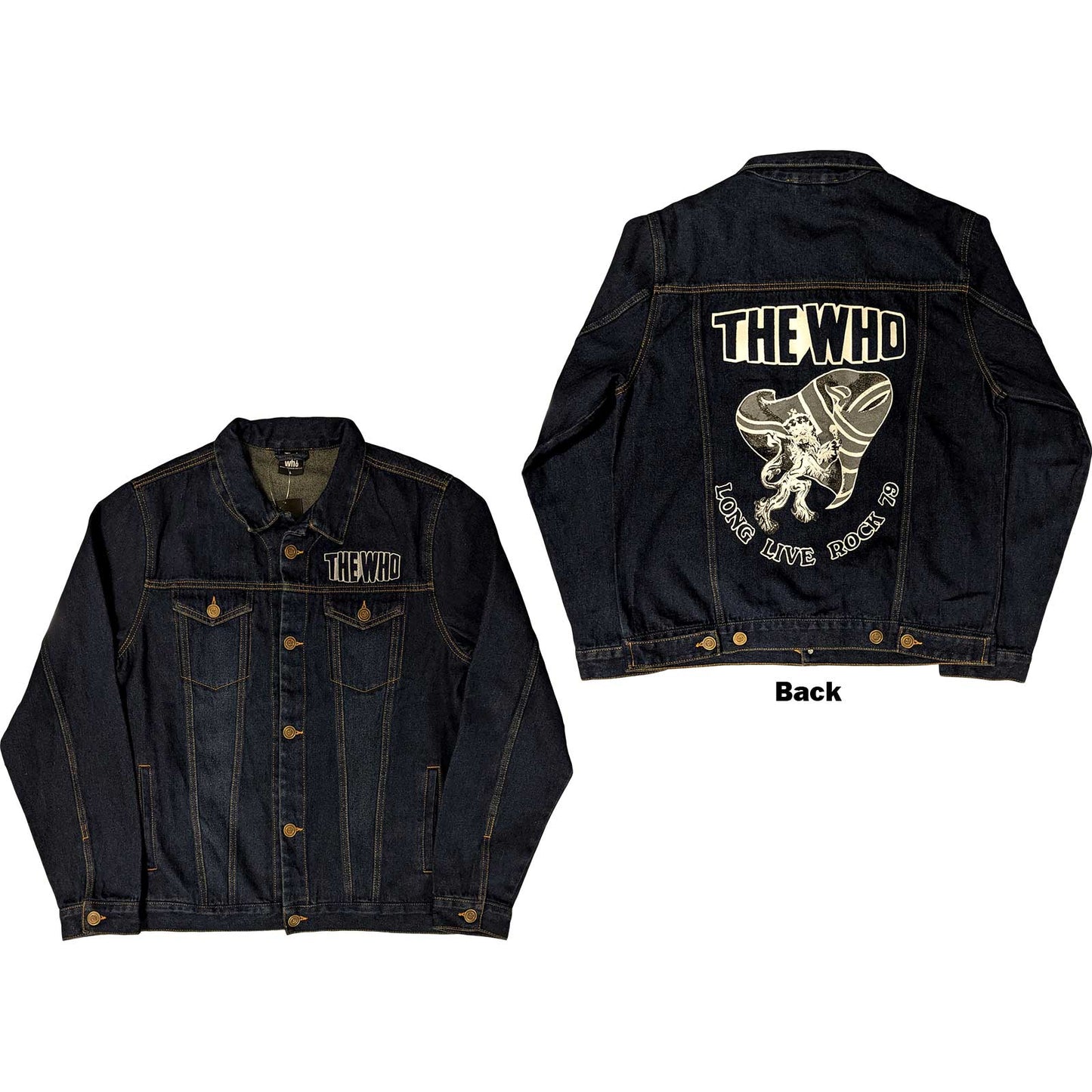 THE WHO UNISEX DENIM JACKET: LONG LIVE ROCK