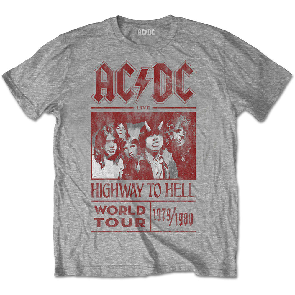 AC/DC UNISEX T-SHIRT: HIGHWAY TO HELL WORLD TOUR 1979/1980