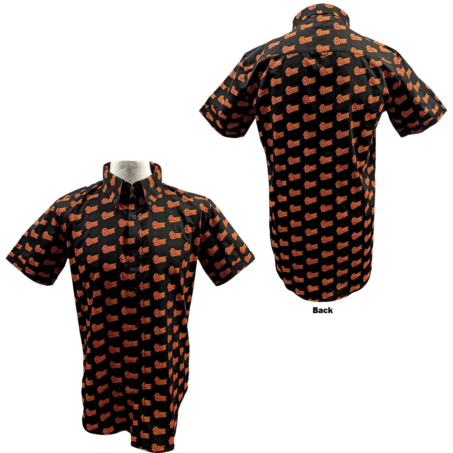 DAVID BOWIE UNISEX CASUAL SHIRT: LOGO PATTERN