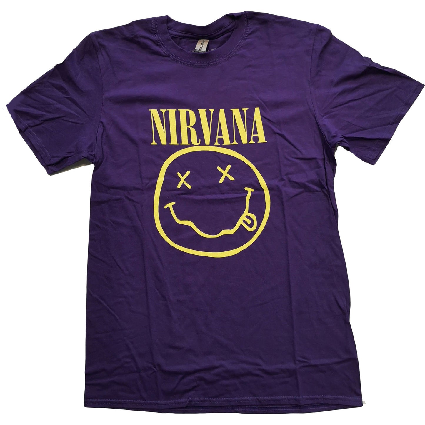 NIRVANA UNISEX T-SHIRT: YELLOW HAPPY FACE