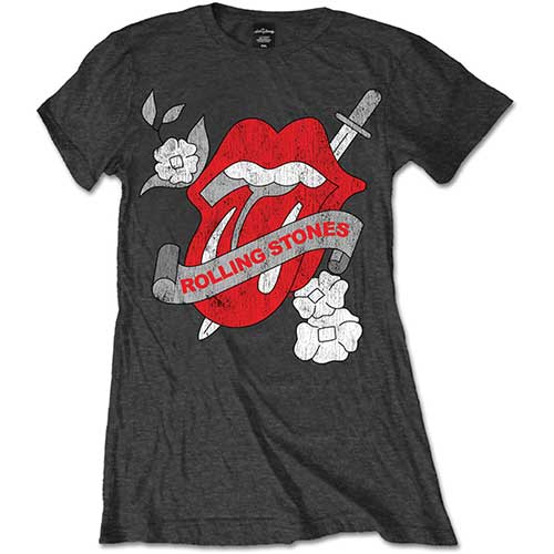 THE ROLLING STONES LADIES T-SHIRT: VINTAGE TATTOO