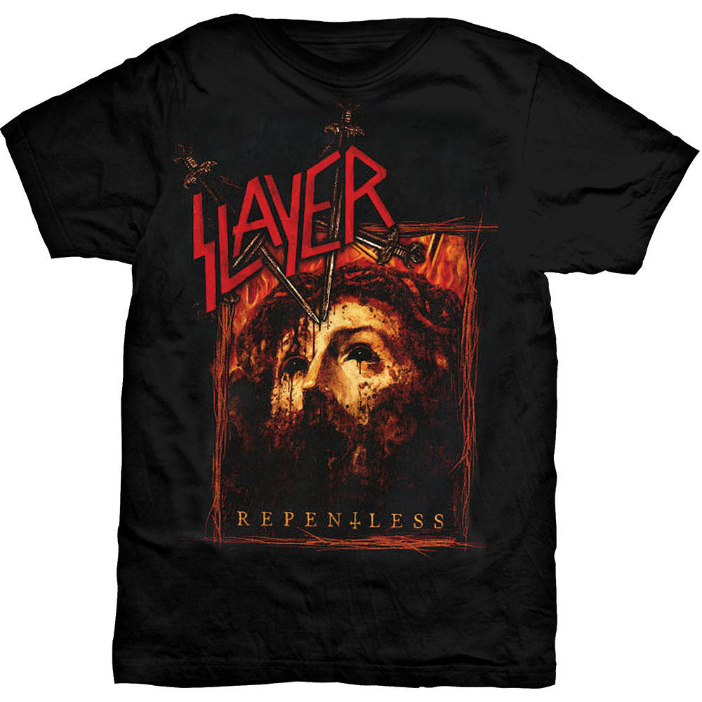 SLAYER UNISEX T-SHIRT: REPENTLESS RECTANGLE