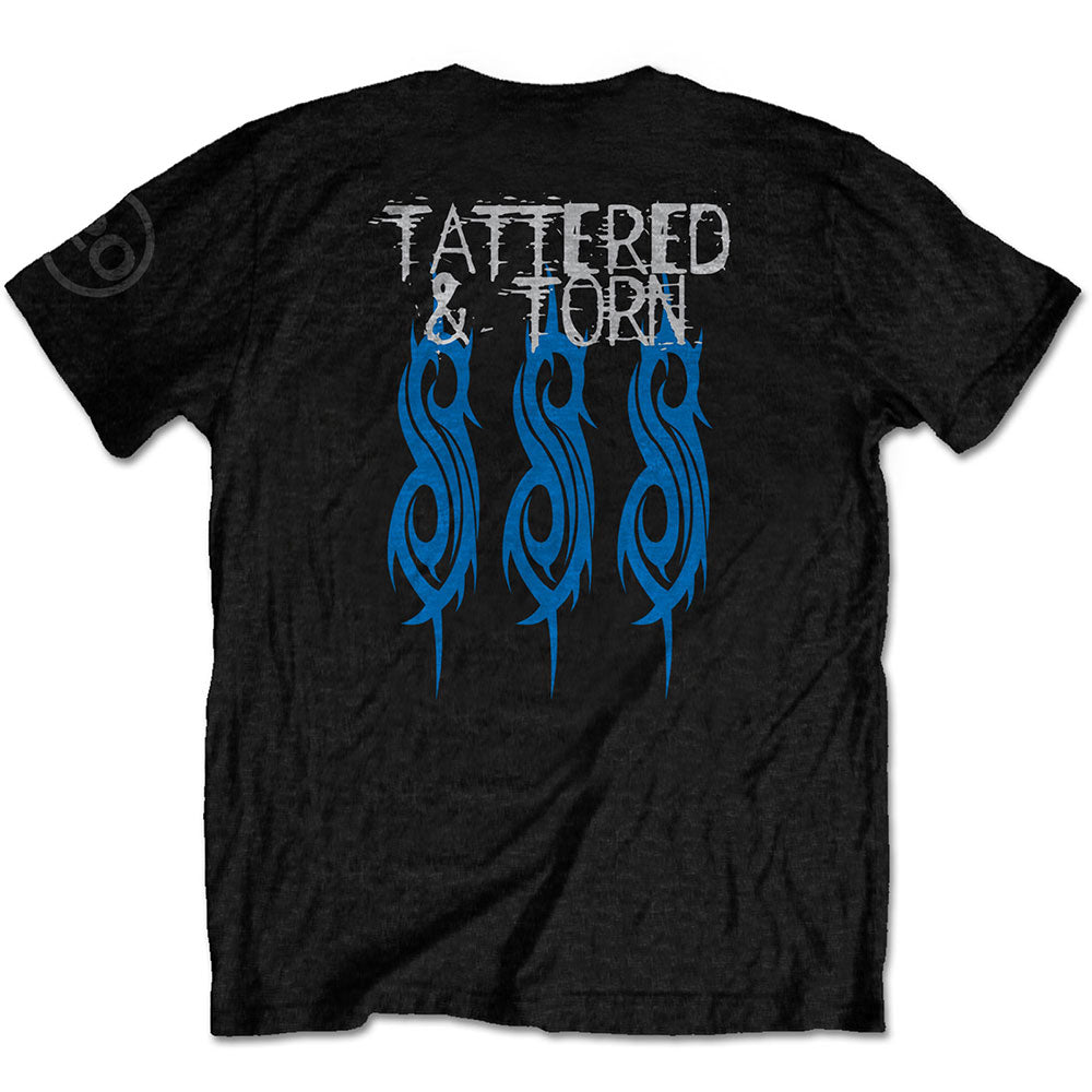 SLIPKNOT UNISEX T-SHIRT: 20TH ANNIVERSARY TATTERED & TORN