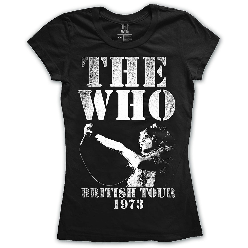 THE WHO LADIES T-SHIRT: BRITISH TOUR 1973