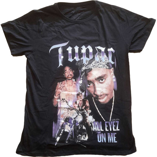 Tupac All Eyez Blue Homage Ladies T-Shirt