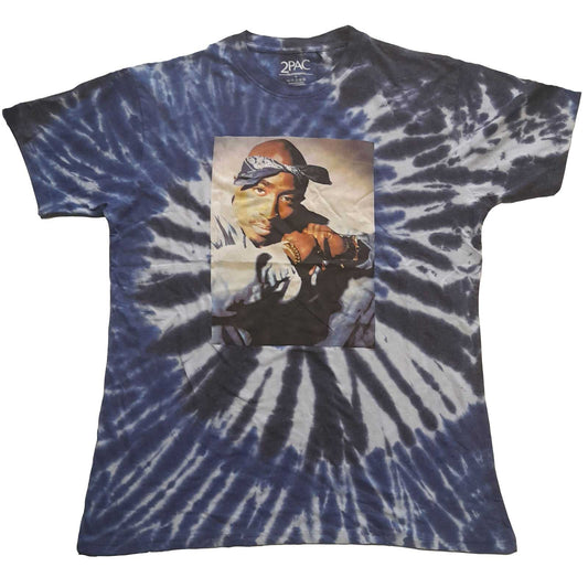 Tupac Blue Photo Swirl Unisex T-Shirt