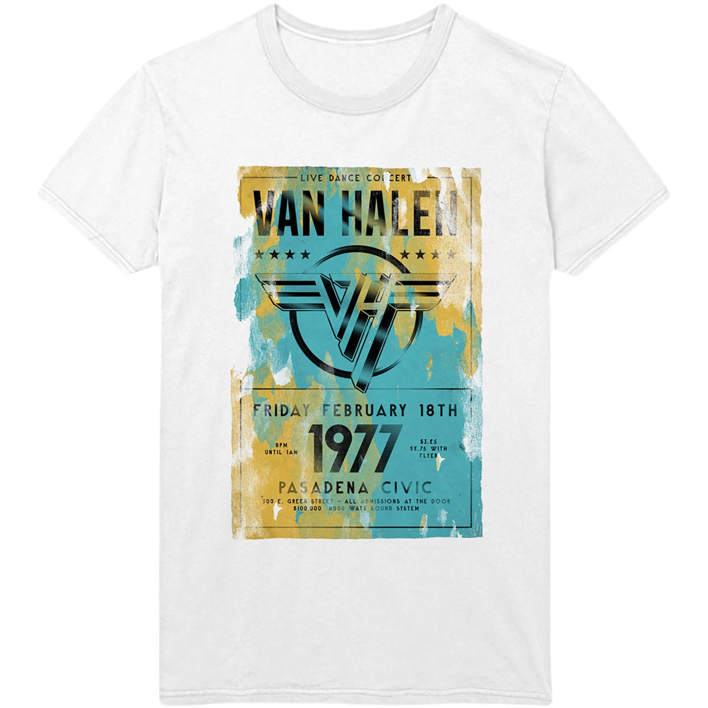 VAN HALEN UNISEX T-SHIRT: PASADENA '77
