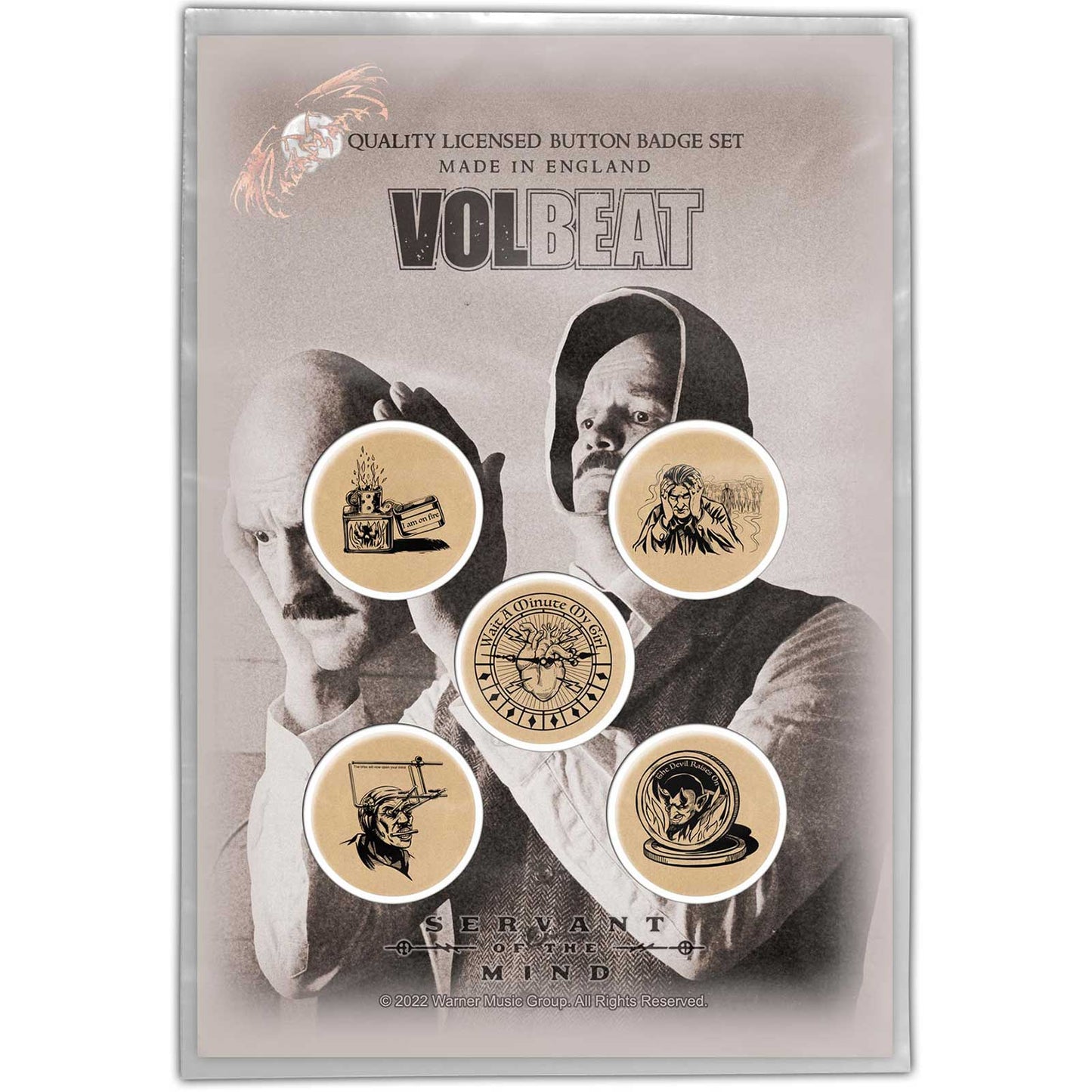 Volbeat Servant of the Mind Button Badge Pack