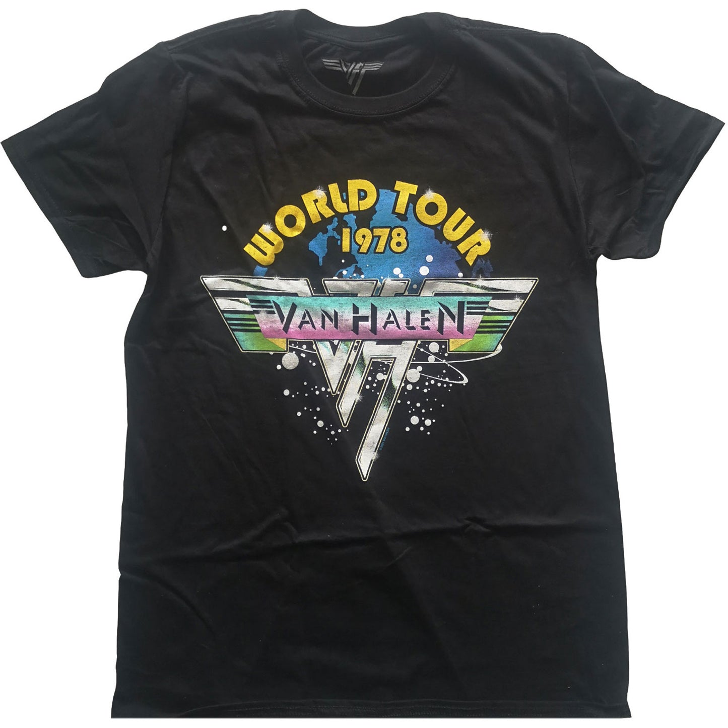 VAN HALEN UNISEX T-SHIRT: WORLD TOUR '78 FULL COLOUR
