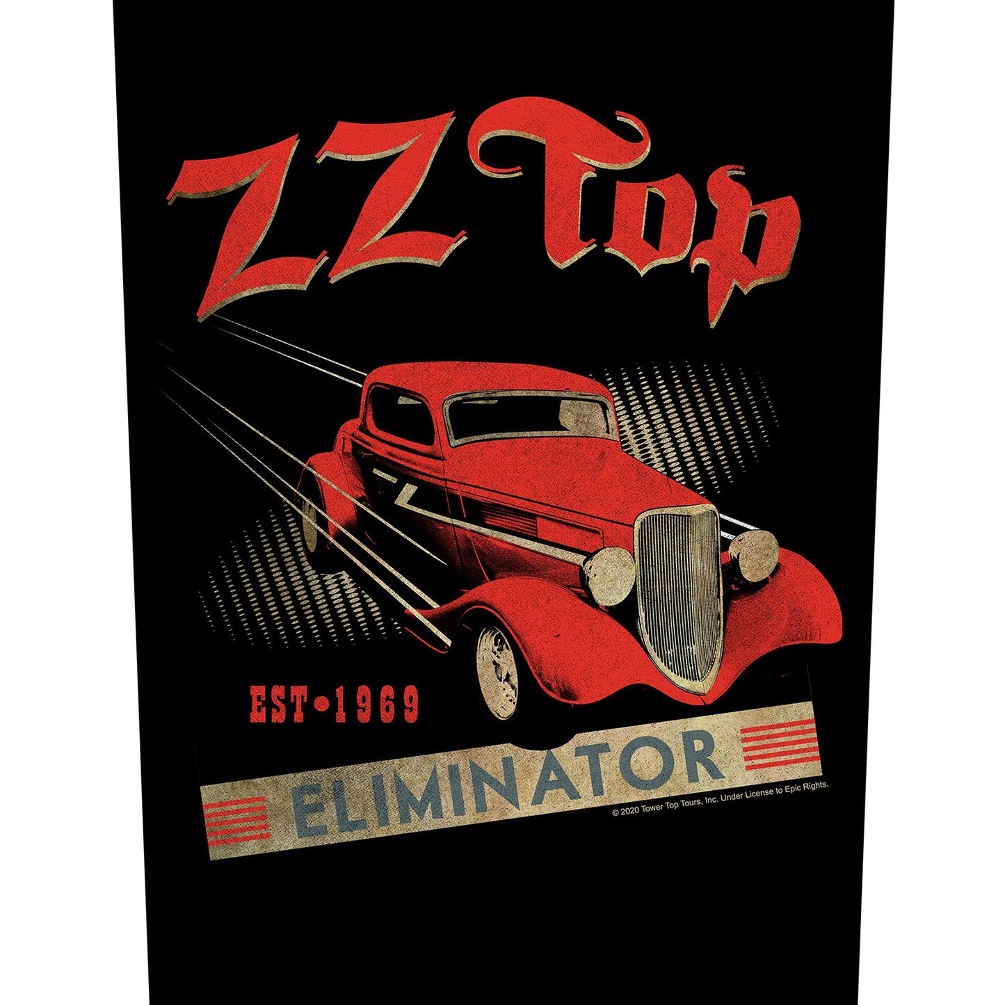 ZZ TOP BACK PATCH: ELIMINATOR