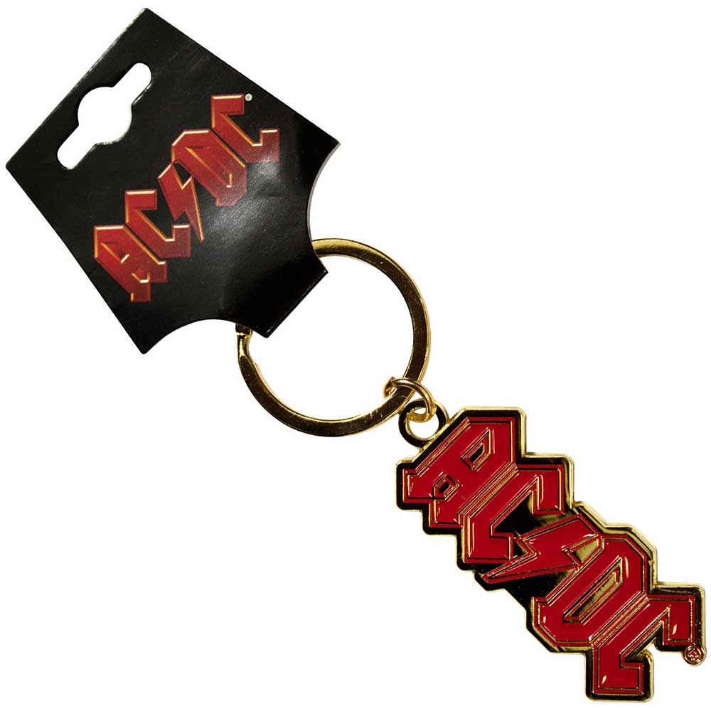 Acdc Logo Gold Keychain