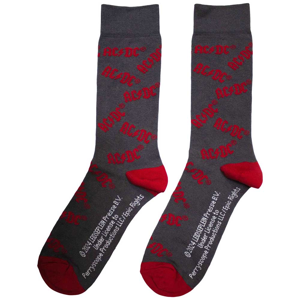 ACDC Logo Pattern Ankle Socks