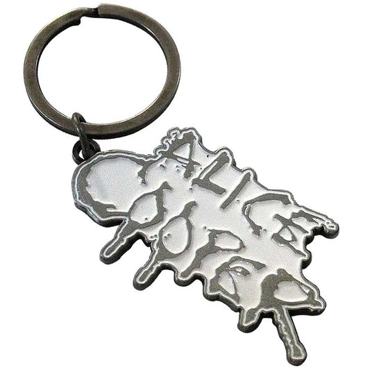 Alice Cooper Dripping Logo Silver Keychain