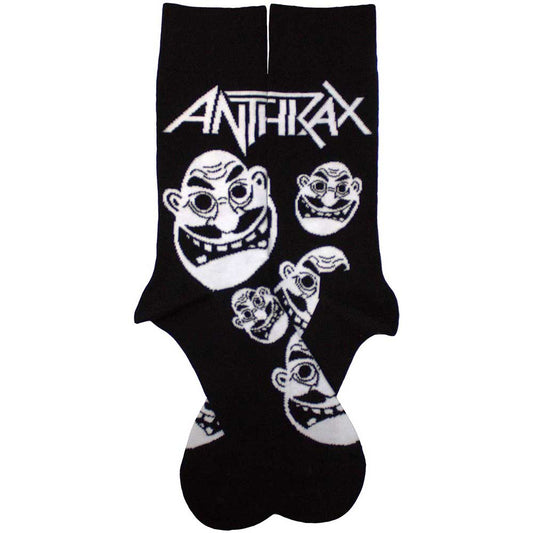 Anthrax Faces Pattern Mono Unisex Ankle Socks