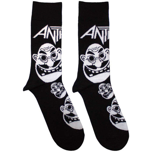 Anthrax Faces Pattern B&W Unisex Ankle Socks