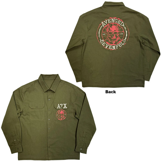 Avenged Sevenfold Skull Emblem Casual Shirt