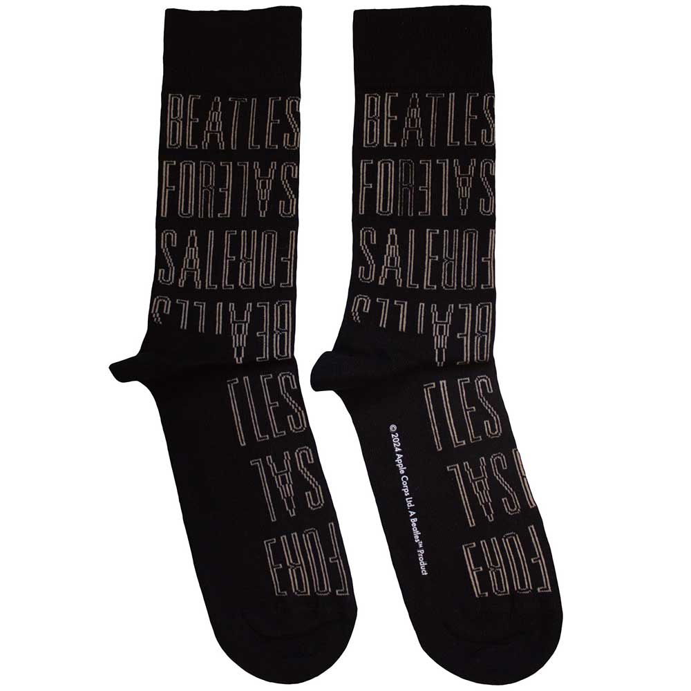 The Beatles Unisex Ankle Socks: For Sale Text Outlines Repeat