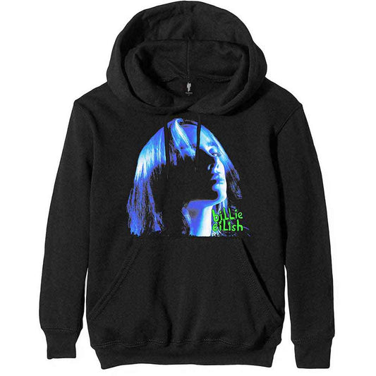 Billie Eilish Neon Shadow Blue Pullover Hoodie