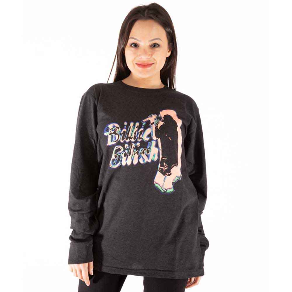 Billie Eilish Neon Silhouette Long Sleeve T-Shirt