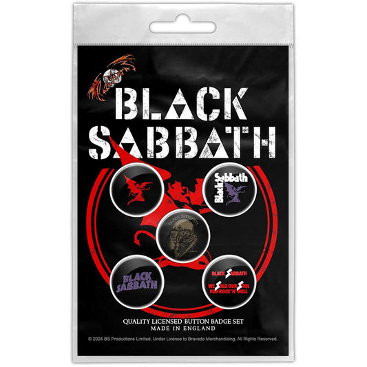 Black Sabbath Red Devil Button Badge Pack