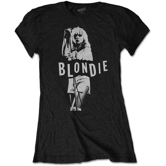 Blondie Mic Stand Ladies T-Shirt