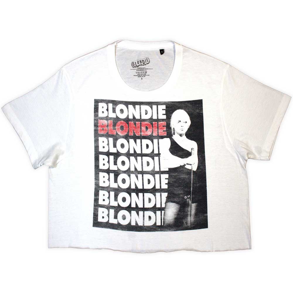 Blondie Stacked Logo Ladies Crop Top