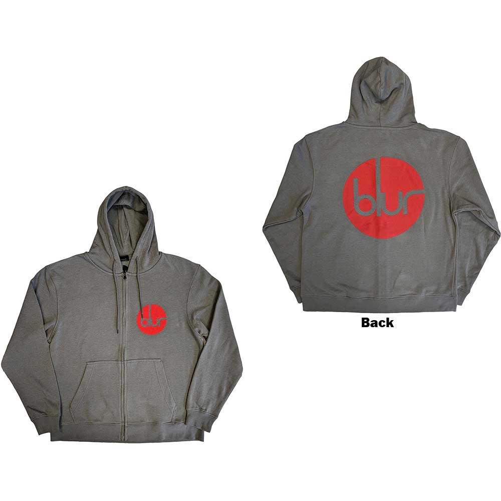 Blur Circle Logo Unisex Zipped Hoodie
