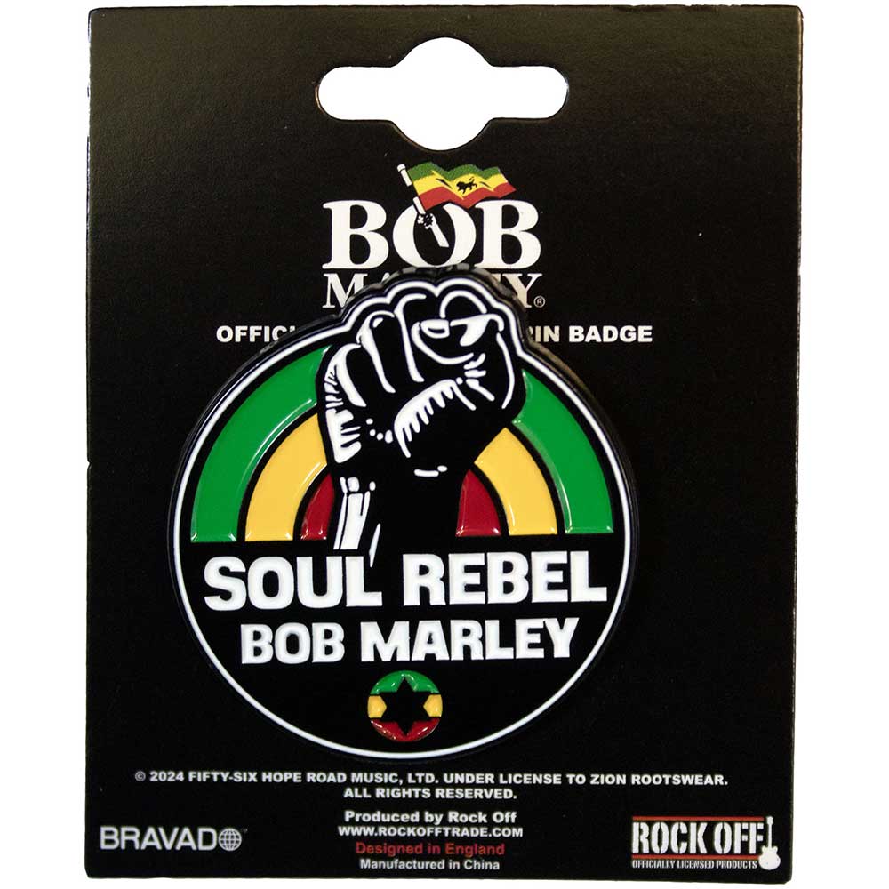 Bob Marley Soul Rebel Pin Badge