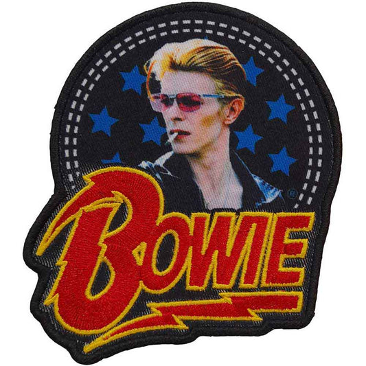David Bowie Smoking Woven Logo Printed Patch