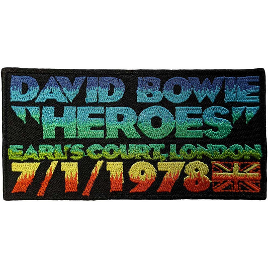David Bowie Heroes Earls Court Woven Patch