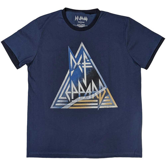 Def Leppard Triangle Logo Unisex Ringer T-Shirt