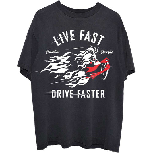 101 Dalmations Cruella Live Faster Unisex T-Shirt
