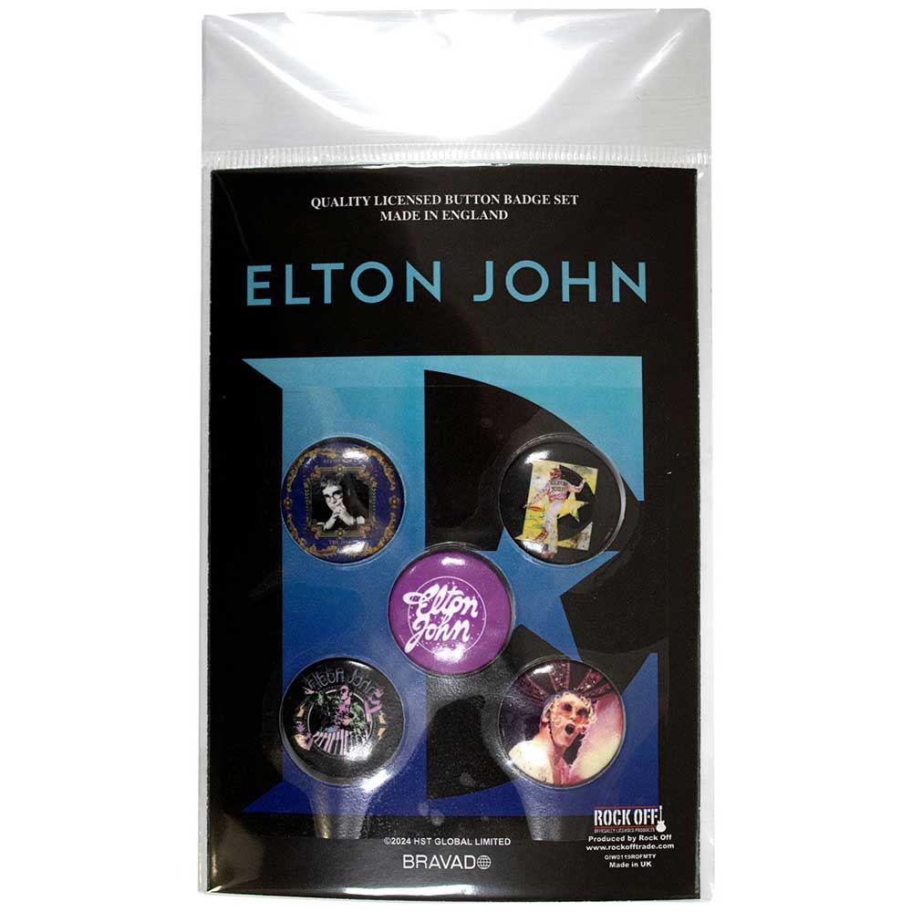 Elton John Glasses Button Badge Pack