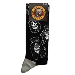 Guns N Roses Skulls Band Monochrome Ankle Socks
