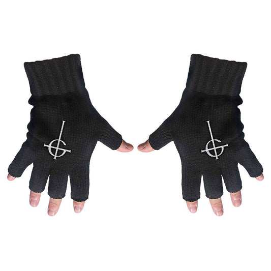 Ghost Ghost Cross Fingerless Gloves