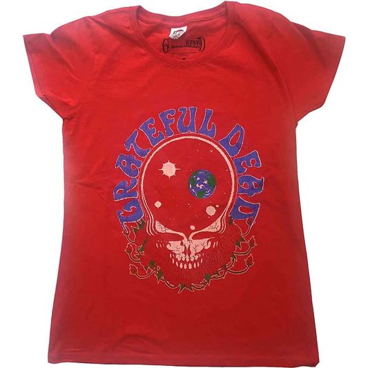 Grateful Dead Ladies Space Your Face a Logo T-Shirt